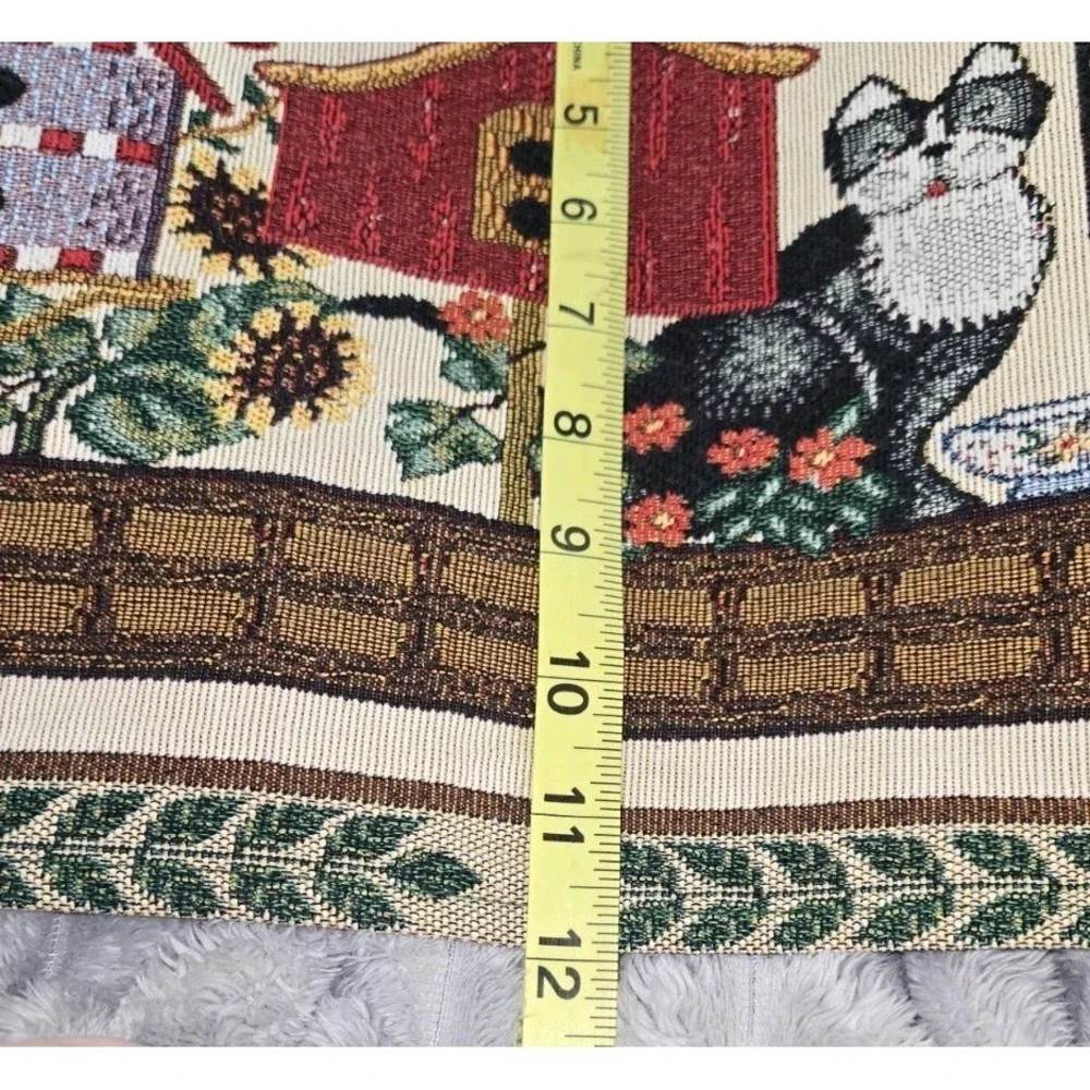 6 Woven Tapestry Placemats Everything Grows With Love Cat Birdhouses 19x12‎ in